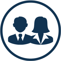careers man and woman silhouette icon